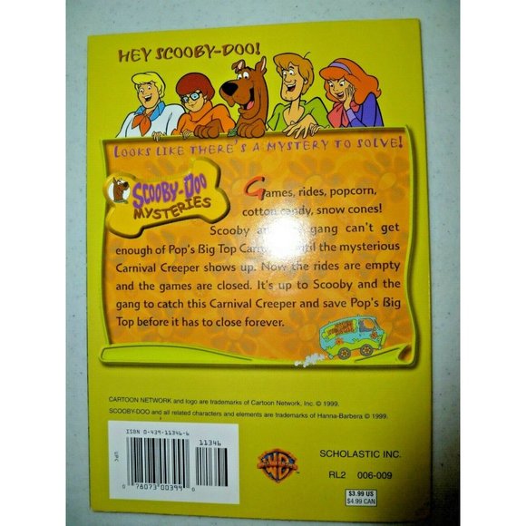 Vintage SCOOBY DOO Book "SCOOBY-DOO AND THE CARNIVAL CREEPER" 1999 - Picture 3 of 5